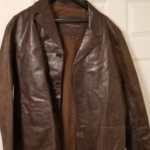 A genuine leather blazer